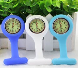 BestGrew® Set of 3 High Quality Unisex Nurses Lapel Watch Silicone (Infection Control)